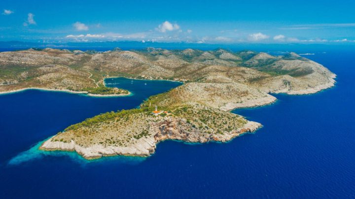 aerial view lastovo croatia