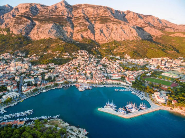aerial view makarska