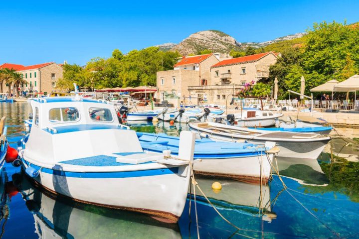 bol brac fishing boats in the port