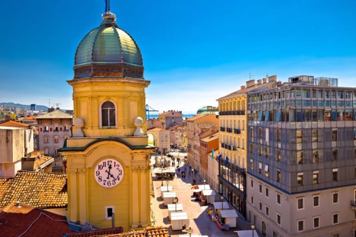 clock tower korzo rijeka croatia