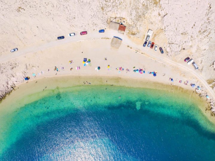 drazica beach at island of pag croatia