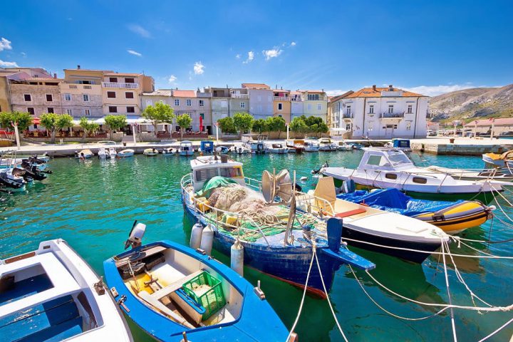 island pag fisherman harbour croatia