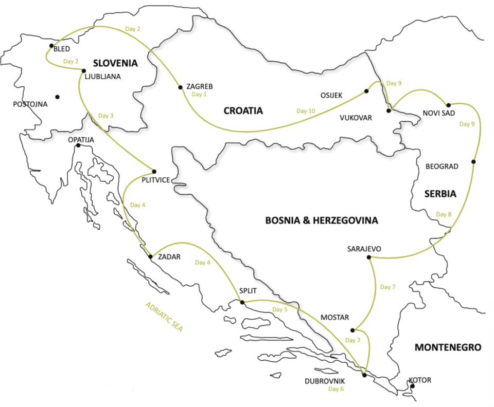 one journey four countries