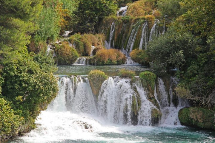 skradinski buk waterfall near sibenik
